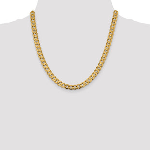 14K Open Concave Curb with Lobster Clasp Chain (Style LCR200-20)