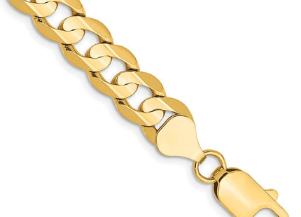 14K Open Concave Curb with Lobster Clasp Bracelet (Style LCR200-7)