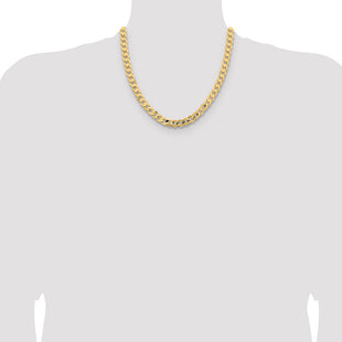 14K Open Concave Curb with Lobster Clasp Chain (Style LCR220-20)