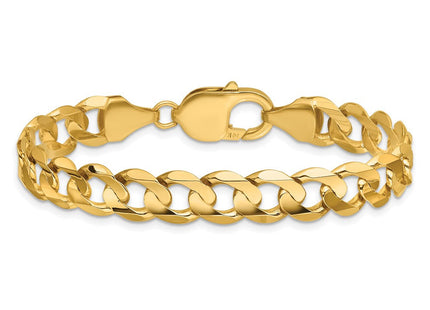 14K Open Concave Curb with Lobster Clasp Bracelet (Style LCR220-7)
