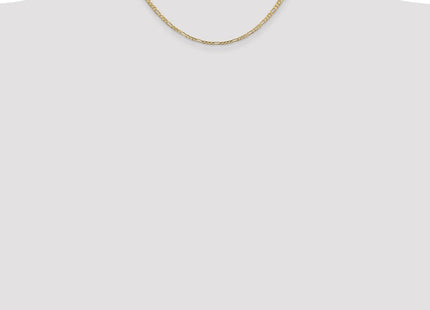 14K Concave Open Figaro with Lobster Clasp Chain (Style LFG080-16)