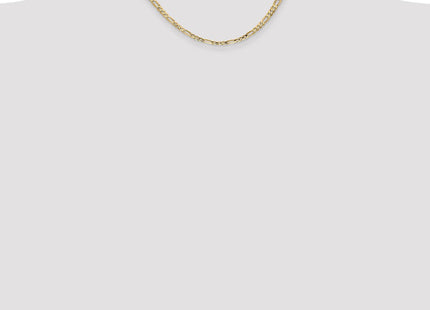 14K Concave Open Figaro with Lobster Clasp Chain (Style LFG100-16)