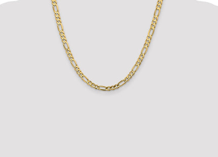 14K Concave Open Figaro with Lobster Clasp Chain (Style LFG140-20)
