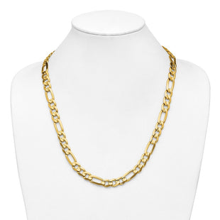 14k Concave Open Figaro Chain (Style LFG250-24)