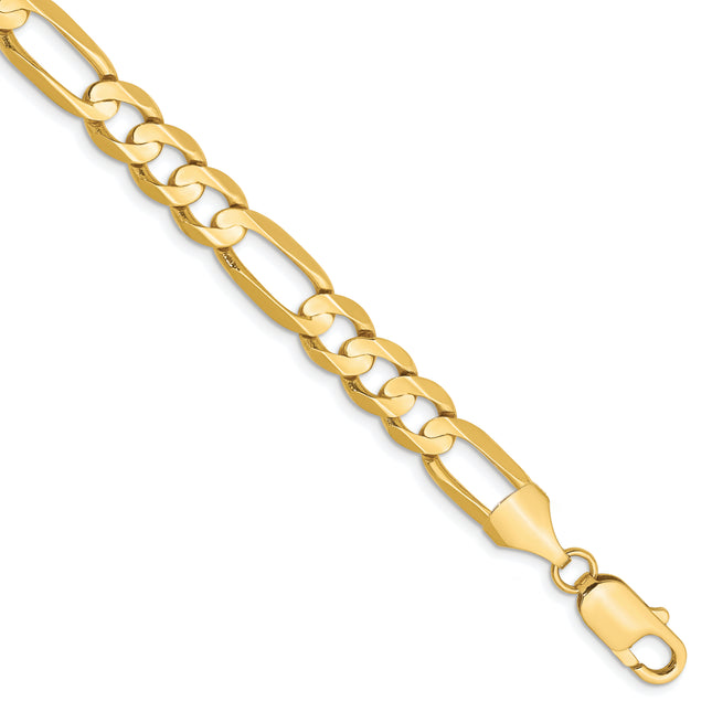 14k Concave Open Figaro Chain