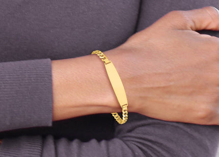 14k Yellow Gold Chain Bracelets Style LID109 - Classique Jewelry Inc.