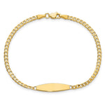 14K Polished Solid Chain/Solid Plate Curb Link 36x5.1mm Plate ID Bracelet view