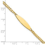 14K Polished Solid Chain/Solid Plate Curb Link 36x5.1mm Plate ID Bracelet view