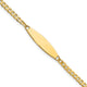 14K Polished Solid Chain/Solid Plate Curb Link 36x5.1mm Plate ID Bracelet