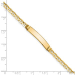 14K Polished Solid Chain/Solid Plate Anchor Link 24.5x4.5mm Plate ID Bracelet view