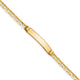 14K Polished Solid Chain/Solid Plate Anchor Link 24.5x4.5mm Plate ID Bracelet