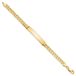 14K Polished Solid Chain/Solid Plate Curb Link 38x7. Plate ID Bracelet view