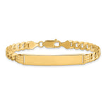 14K Polished Solid Chain/Solid Plate Curb Link 38x7. Plate ID Bracelet view