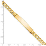 14K Polished Solid Chain/Solid Plate Curb Link 38x7. Plate ID Bracelet view