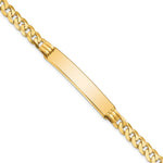 14K Polished Solid Chain/Solid Plate Curb Link 38x7. Plate ID Bracelet view