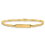 14K Polished Solid Chain/Solid Plate Anchor Link 19.5x4.5mm Plate ID Bracelet view