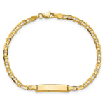 14K Polished Solid Chain/Solid Plate Anchor Link 19.5x4.5mm Plate ID Bracelet view