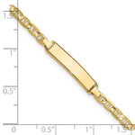 14K Polished Solid Chain/Solid Plate Anchor Link 19.5x4.5mm Plate ID Bracelet view