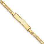 14K Polished Solid Chain/Solid Plate Anchor Link 19.5x4.5mm Plate ID Bracelet view