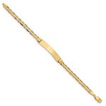 14K Polished Solid Chain/Solid Plate Anchor Link Plate ID Bracelet view
