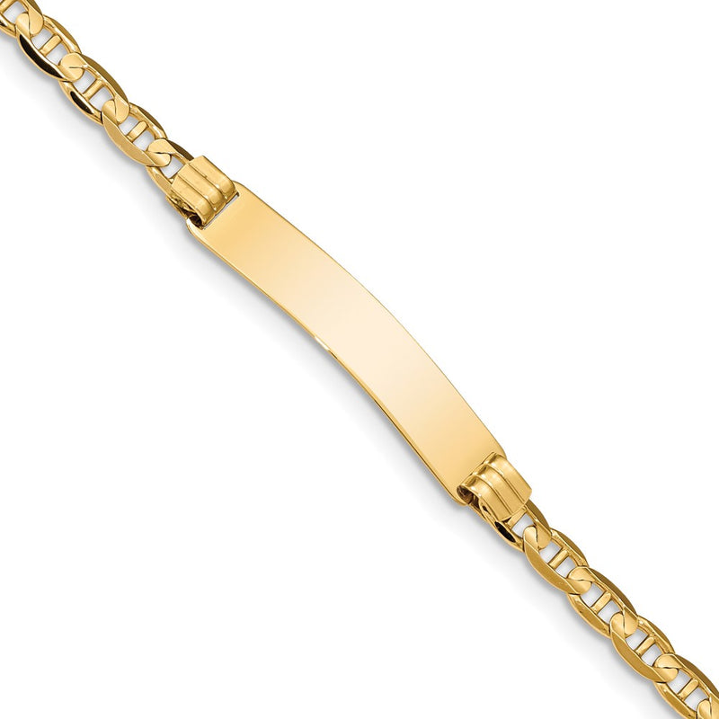 14K gold anchor link anchor ID bracelet