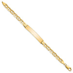 14K Polished Solid Chain/Solid Plate Anchor Link 38x7.8mm Plate ID Bracelet view