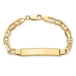14K Polished Solid Chain/Solid Plate Anchor Link 38x7.8mm Plate ID Bracelet view