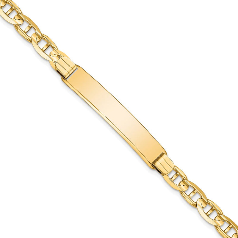 14K gold anchor link anchor ID bracelet