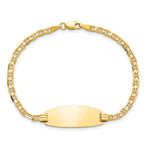 14K Polished Solid Chain/Solid Plate Anchor Link Oval 24x10.5mm Plate ID Bracelet view