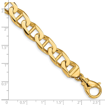 14K Hand Polished Fancy Anchor Link With Fancy Lobster Clasp Chain Per Inch14K Yellow Gold, 1 x 10.3mm