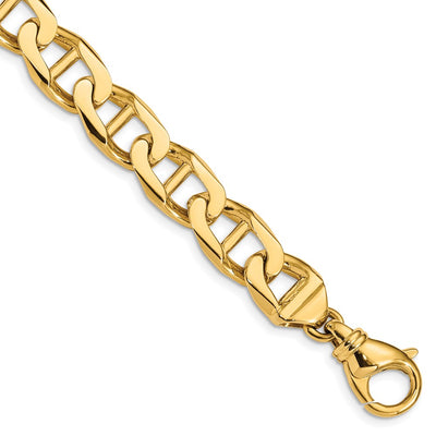14K Hand Polished Fancy Anchor Link With Fancy Lobster Clasp Chain Per Inch14K Yellow Gold, 1 x 10.3mm