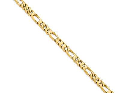 14k Hand-polished Figaro Link 1.65 carat Diamond Clasp Bracelet (Style LK108DIA-8)