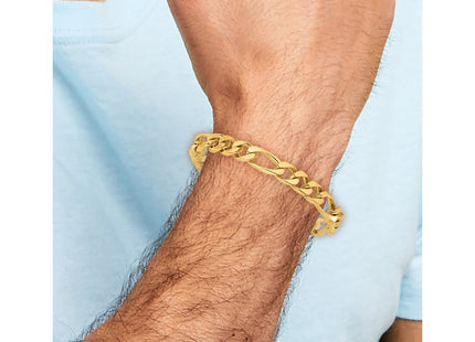 14K gold figaro link chain, another view