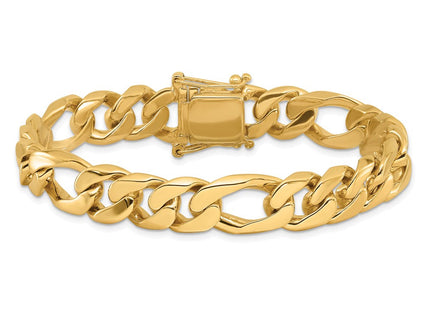 14K gold figaro link chain