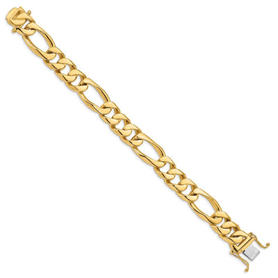 14K Hand Polished Figaro Link with Box Catch Necklace