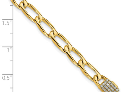 14K gold diamond bracelet, another view