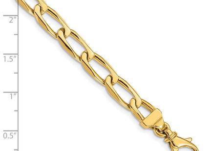 14K Hand Polished Fancy Open Link with Fancy Lobster Clasp Necklace