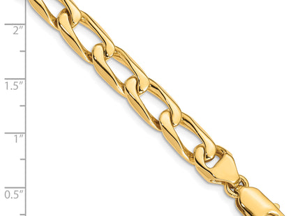 14K Hand Polished Fancy Open Link with Lobster Clasp Bracelet