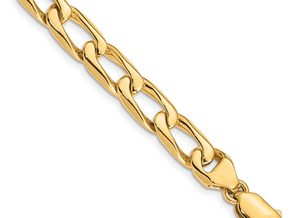 14K Hand Polished Fancy Open Link with Lobster Clasp Necklace