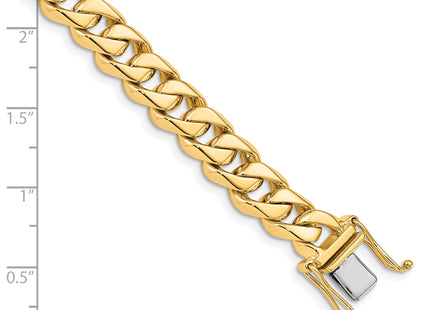 14K Hand Polished Fancy Traditional Link with Box Catch Clasp Chain (per inch), 1 x 8.5mm