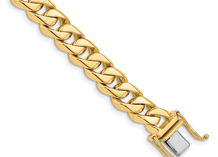 14K Hand Polished Fancy Traditional Link with Box Catch Clasp Chain (per inch), 1 x 8.5mm