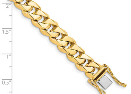 14K Hand Polished Fancy Traditional Link with Box Catch Clasp Chain (per inch), 1 x 8.6mm