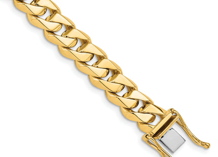 14K Hand Polished Fancy Traditional Link with Box Catch Clasp Chain (per inch), 1 x 8.6mm