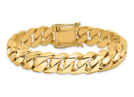 14K gold box link chain, another view