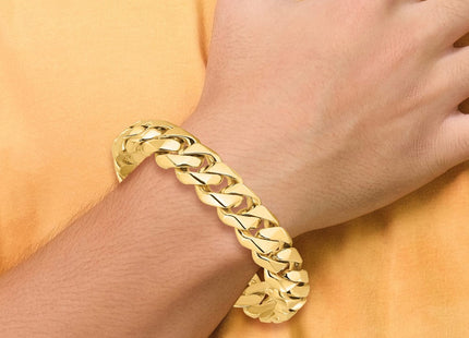 14K gold box link chain, further view