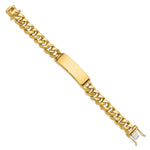 14K Hand-polished Solid Chain/Solid Plate Curb Link Plate ID Bracelet view