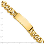 14K Hand-polished Solid Chain/Solid Plate Curb Link Plate ID Bracelet view