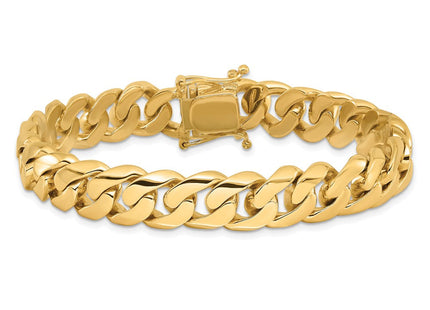 14K gold curb link chain, another view