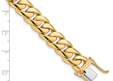 14K gold curb link chain, further view