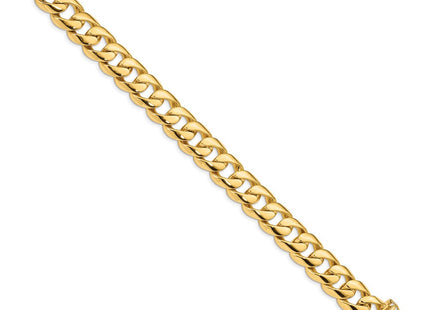 14K gold curb link chain, further view